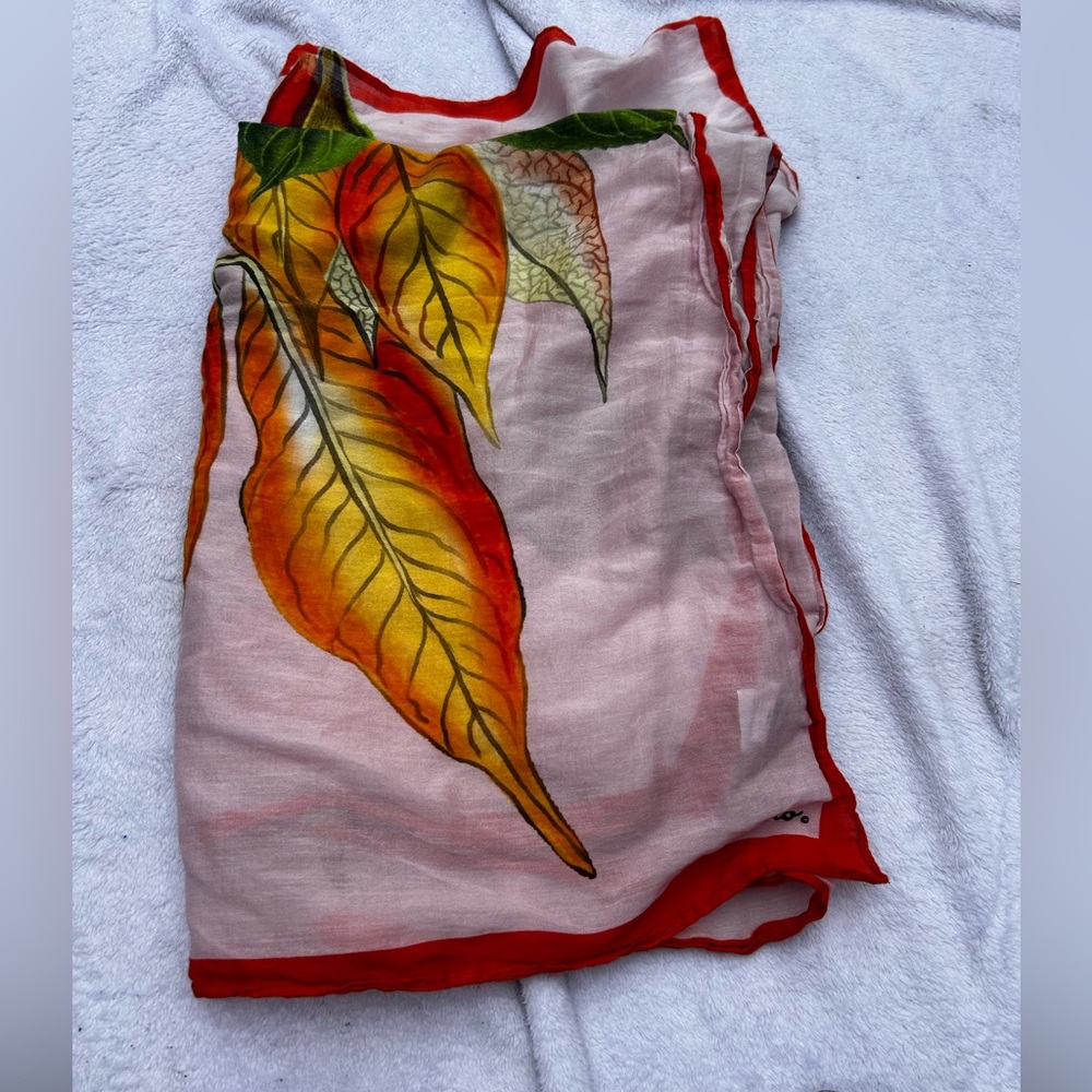 Echo Orangerie Cotton & Silk Square Scarf